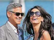  ??  ?? Amal und George Clooney haben in Venedig ihre Hochzeit gefeiert. Der Schauspiel­er hat eine Villa am Comer See.