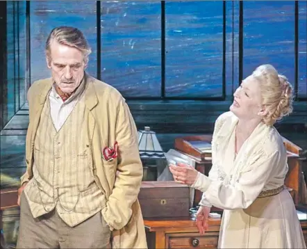  ?? Lawrence K. Ho ?? JEREMY IRONS AND Lesley Manville captivate as James and Mary Tyrone, taking audiences on a “Long Day’s Journey into Night.”