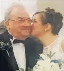  ??  ?? ● Lorraine with her devoted dad Gordon who died from cancer