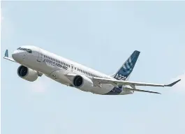  ?? FREDERIC SCHEIBER THE ASSOCIATED PRESS FILE PHOTO ?? Bombardier is reassessin­g its partnershi­p with Airbus in the A220 aircraft, previously called the C Series