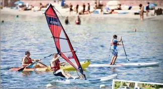  ??  ?? La base nautique propose paddle, kayak, planche à voile et autres catamarans et pirogues. (Photo Clément Tiberghien)