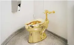  ?? © SOLOMON R. GUGGENHEIM FOUNDATION ?? U.S. President Donald Trump requested to have Vincent Van Gogh’s Landscape with Snow hung in the White House, but the Guggenheim Museum said no, offering Maurizio Cattelan’s America, a working, solid gold toilet, instead.