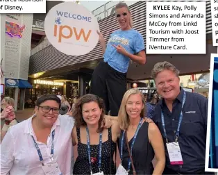  ?? ?? KyLEE Kay, Polly Simons and Amanda McCoy from Linkd Tourism with Joost Timmer from iVenture Card.