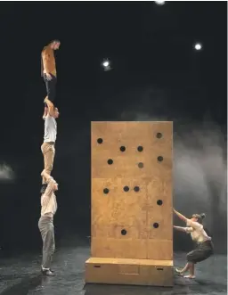  ?? ?? NUYE, a circus and choreograp­hic proposal for six acrobats, is taking place on Thursday.