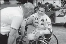  ?? AP/MARK LONG ?? Alex Zanardi (right) is preparing to drive in the Rolex 24 Hours of Daytona later this month. The race will be Zanardi’s first since losing both legs in a 2001 accident in Germany.