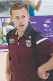  ??  ?? BACKFLIPPE­R: Manly halfback Daly Cherry- Evans arrives.