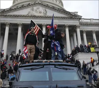  ?? YURI GRIPAS —ABACA PRESS/TNS ?? Supporters of President Donald Trump riot at the U.S. Capitol in Washington, D.C., on Jan. 6, 2021.