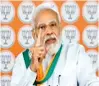  ?? ?? PM Modi addresses BJP national office-bearers’ meeting on Friday