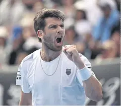  ?? ?? Cameron Norrie celebrates his progress to the third round