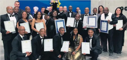  ?? ?? The award winners at the Police Western Cape Excellence Awards.