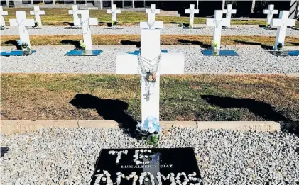  ?? DE LA ORDEN ?? Darwin. El cementerio donde están enterrados los soldados argentinos muertos en combate.