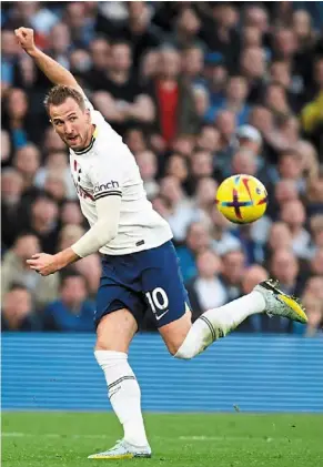  ?? — ap ?? In-form: Harry Kane will be hoping to score more in Qatar after netting his 12th Premier League goal of the season in a 4-3 win over Leeds on Saturday.