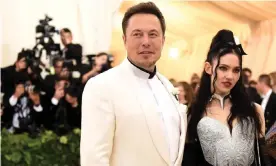  ??  ?? Grimes and Elon Musk have been tweeting about their baby’s name. But how do you how do you even say X AE A-12? Photograph: Jason Kempin/Getty Images