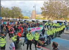  ??  ?? People from Oban were among those who joined the Extinction Rebellion protest in London.