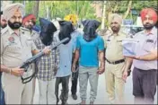  ?? HT PHOTO ?? Accused in police custody in Amritsar on Sunday.