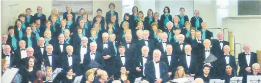  ??  ?? Macclesfie­ld Oriana Choir with conductor Keith Yearsley (centre)
