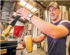  ??  ?? Dave Huff of Hallertau Brewery says their gluten-free beer retains its maltiness.