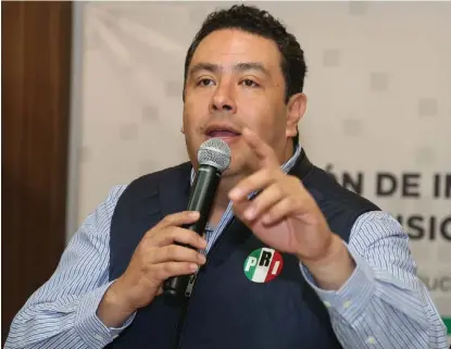  ?? JORGE SÁNCJHEZ ?? Leoncio Pineda Godos, dirigente estatal del PRI en Hidalgo.