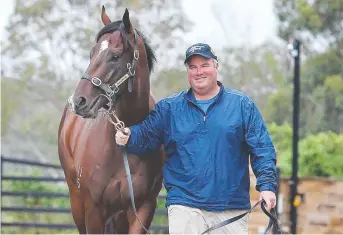  ?? Picture: JOHN FEDER ?? CONFIDENT: Trainer Brad Widdup has two horses, Jailbreak and Islands, ready to cause a stir today in the $200,000 Magic Millions Wyong 2YO Classic (1100m).