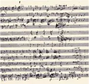  ?? SOURCE: WIKIMEDIA COMMONS ?? This is a page from the score of Mozart’s “Great Mass in C Minor.”