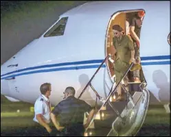  ?? GEREMY PINTOLO ?? American singer-songwriter Katy Perry arrives at the Ninoy Aquino Internatio­nal Airport last night for her Witness concert at the SM Mall of Asia Arena tonight.