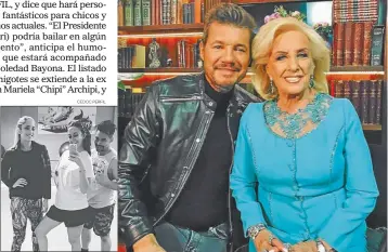  ?? CEDOC PERFIL ?? Marcelo Tinelli mateando con Luciano Castro. Lali Espósito, otra vez en la apertura, y con Mirtha Legrand. Nai Awada, de lengua filosa, pide pista.