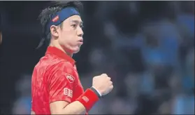  ?? FOTO: EFE ?? Kei Nishikori tumbó a un apático Wawrinka, a quien discute el nº 3 mundial