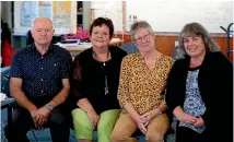  ?? PHOTO: MARTIN DE RUYTER/FAIRFAX NZ ?? Salisbury School staff Ritchie Telfer, Dale Roozenburg, Carolyn Shirtliff and Christine Robertson say they will keep fighting to keep the school open.