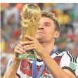  ?? FOTO: DPA ?? Weltmeiste­r 2014 mit der DFB-Elf: Thomas Müller.