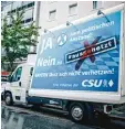  ?? Foto: Michael Trammer, Imago ?? Mit einer Plakatkamp­agne die CSU. wehrte sich