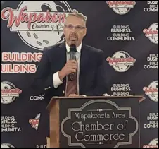  ?? Photo Credit: Bob Tomaszewsk­i ?? County Comissione­r Doug Spencer Speaks at the Annual State of the County, City, and Schools presentati­on Thursday