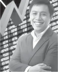  ??  ?? Book author, personal finance expert and stock market trader and analyst Marvin Germo wants to see more Cebuanos and people from Vismin investing in the stock market, noting that only less than 5% come from the Vis-Min area.