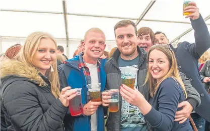  ?? Pictures: Kim Cessford. ?? Revellers enjoying Oktoberfes­t.