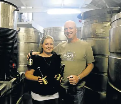  ?? Picture: FREDLIN ADRIAAN ?? WIDE APPEAL: Jane and Karl Schlaphoff inside their Dockside Brewery