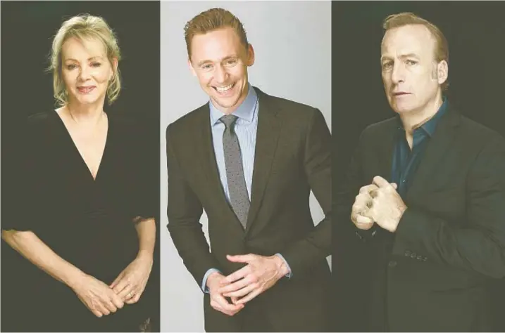  ?? Photograph­s by Kirk McKoy Los Angeles Times ?? DRAMA CLUB, from left, Liev Schreiber of “Ray Donovan,” Julianna Margulies of “The Good Wife,” Jean Smart of “Fargo,” Tom Hiddleston of “The Night Manager” and Bob Odenkirk of “Better Call Saul.”