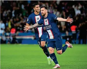  ?? ?? Samedi, Messi a inscrit son premier coup franc direct sous les couleurs du PSG. Enfin. A.- C. Poujoulat / AFP