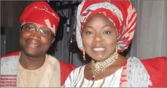  ??  ?? Groom’s parents Oluwatosin Oyedepo with her husband, Ayotunde