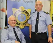  ??  ?? Garda Liam Doyle and Sergeant John O’ Leary