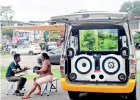  ??  ?? A novel promotiona­l vehicle that doubles up as a mobile office