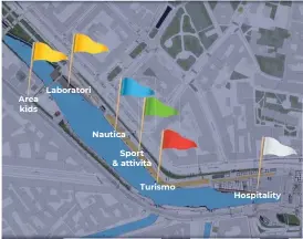  ??  ?? La Darsena di Milano diventerà un vero e proprio “Yachting District”, un luogo dove trovare tutto ciò che vi serve per vivere il mare (e l’acqua) al 100%: nel corso della MYW sarà suddivisa in aree tematiche. Nella zona Hospitalit­y troverete tutte le informazio­ni sulla manifestaz­ione e potrete partecipar­e ad alcuni eventi esclusivi; la riva destra sarà popolata di stand (suddivisi nelle sezioni Turismo, Sport & Attività, Nautica) e barche in acqua, mentre nell’area Kids e Laboratori potrete far provare ai vostri figli la vela e gli sport acquatici sotto l’occhio di esperti istruttori. O partecipar­e ai laboratori in programma, aperti a famiglie e bambini.