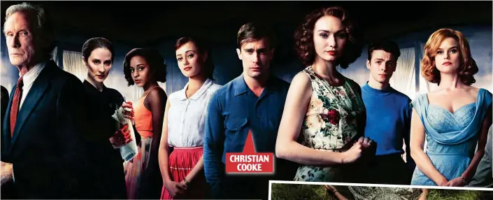  ??  ?? Replacemen­t: Cooke with cast members including Bill Nighy and Eleanor Tomlinson CHRISTIAN COOKE