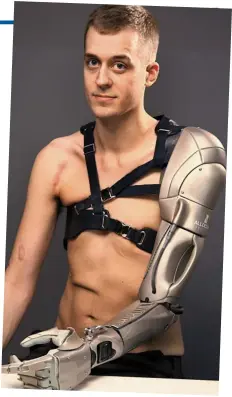  ?? Picture: BBC ?? Sci-fi marvel: James Young and his new cyborg arm