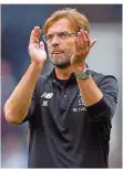  ?? FOTO: FRENCH/DPA ?? Er ist ein wichtiger Erfolgsfak­tor an der Anfield Road in Liverpool: Trainer Jürgen Klopp.