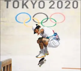  ?? Wally Skalij Los Angeles Times ?? USA’S NYJAH HUSTON, who placed a disappoint­ing seventh in the street discipline at the 2020 Tokyo Olympics, might get another chance in 2028 in L.A.