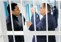  ??  ?? Chester Borrows (right) opens the west wing at Whanganui Prison in 2016.