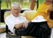  ?? THE ASSOCIATED PRESS FILE PHOTO ?? Steelers chairman Dan Rooney watches from a cart during a 2015 practice.