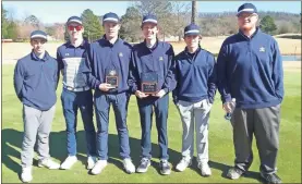  ?? Scott Herpst ?? The Heritage Generals’ boys’ golf team, consisting of Cain Stover, Robert Lyle, Matthew Redman, Chandler Burns, Carter Bell and Declan Ryan, posted a 316 on Saturday to take the runner-up spot against a tough field at the LaFayette Invitation­al.