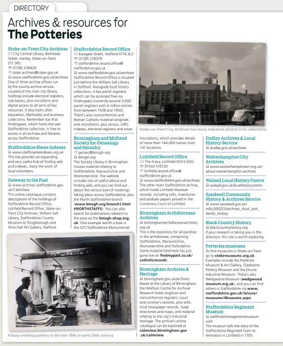  ??  ?? A busy working pottery in the late 19th or early 20th century Stoke- on-Trent City Archives has many industrial photos in its collection­s