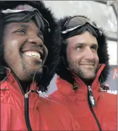  ?? PICTURE: BOXER NGWENYA ?? ICY WALK: Vilane and Alex Harris made it to the South Pole.