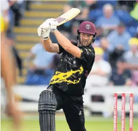  ?? Picture: Stu Forster/Getty ?? Corey Anderson batting for Somerset against Glamorgan in a Vitality Blast match in Cardiff